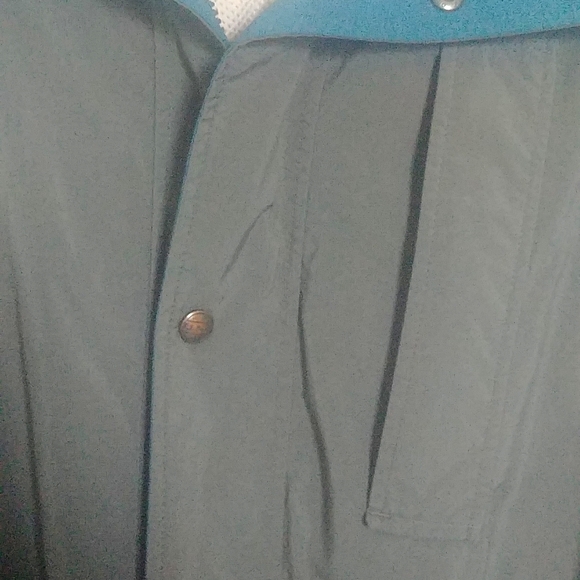 Vintage L.L.Bean Gore-Tek jacket EUC khaki grey and blue - Picture 5 of 15